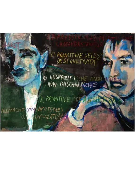 Tinte, Lack und Terpentin auf Maltuch  70x100cm