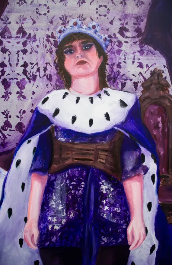 Der König und seine Tochter — Selbstporträt (Detail)