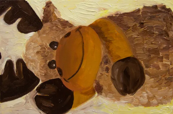 Malerei eines Kuschelelches