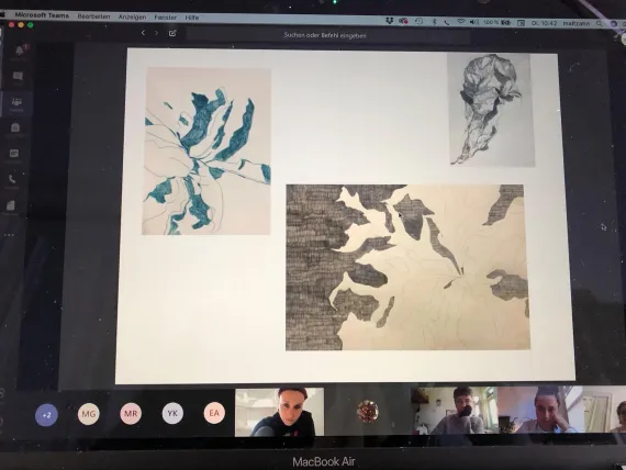 Klassenplenum Online im Sommersemester 2020 / Arbeiten von Frauke Becker