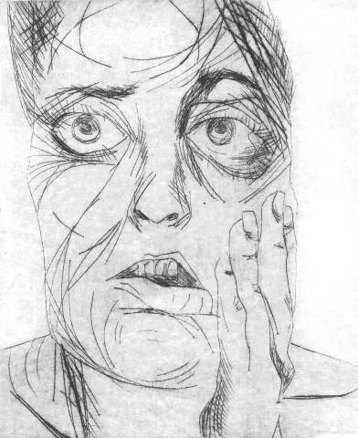 Selbstportrait Radierung