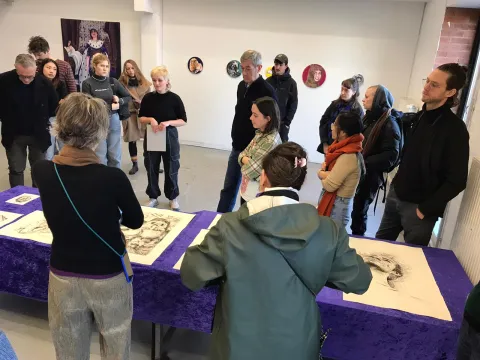 Moni bei ihrem Vordiplom