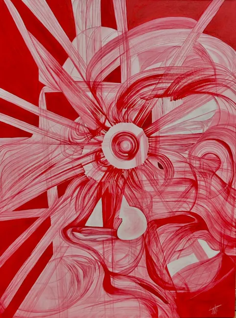 Acrylic paint over flat canvas, 60x80 cm, 2026